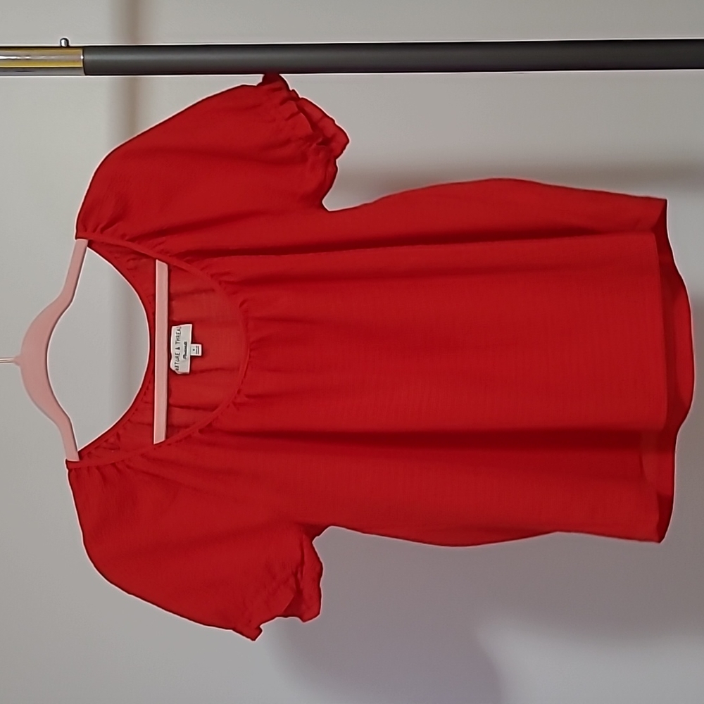 Texture & Thread Madewell Red Blouse